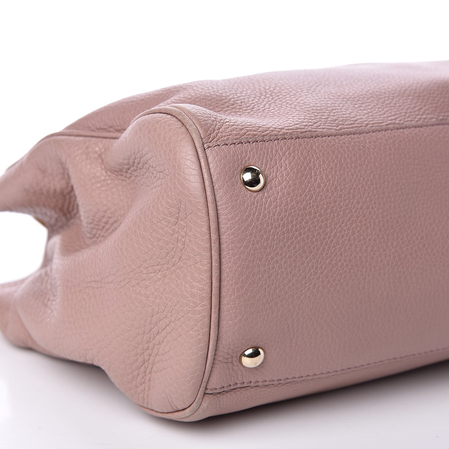 Pebbled Calfskin Medium Bamboo Shopper Tote Dark Cipria