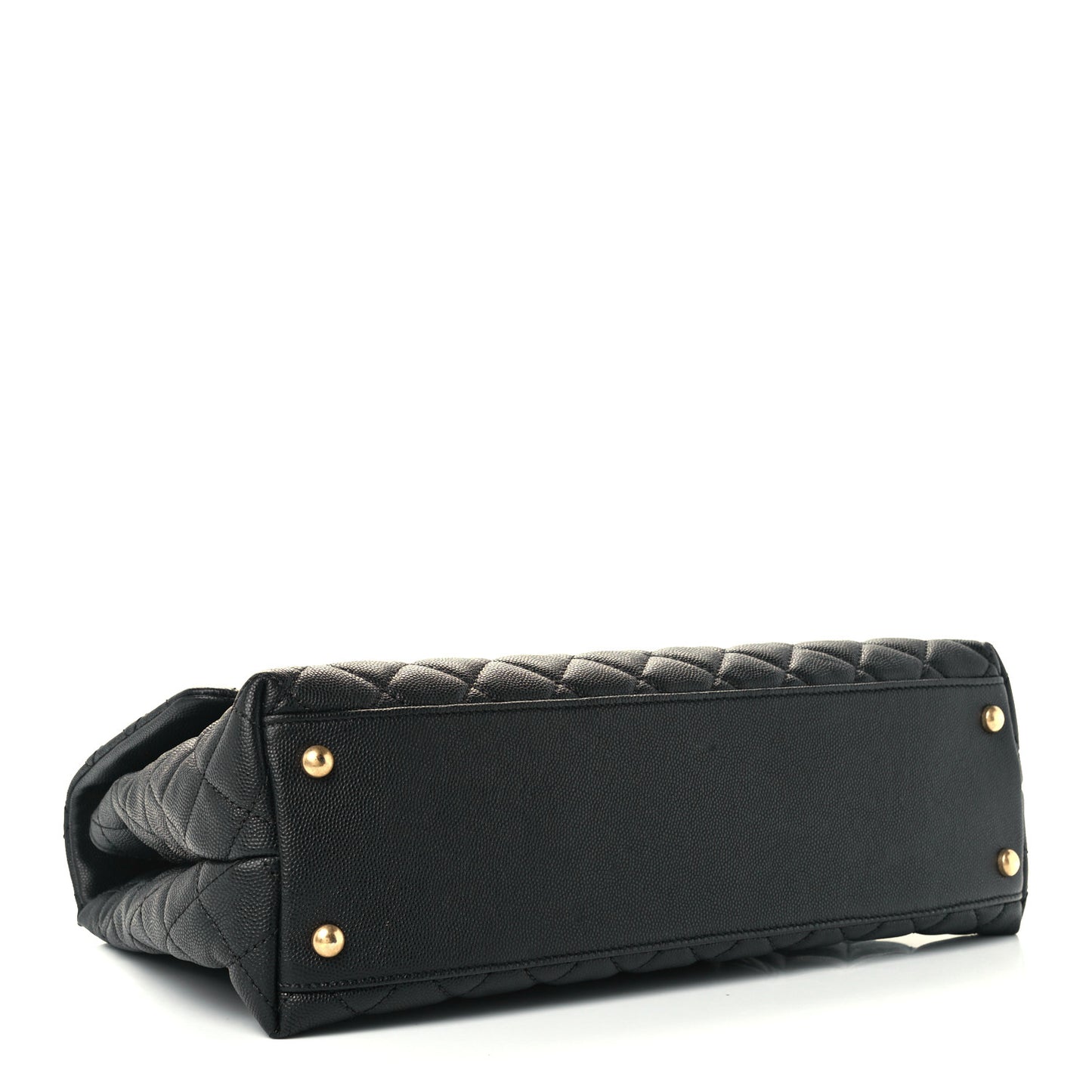 Caviar Quilted Medium Coco Handle Flap Black