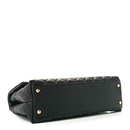Chanel Caviar Quilted Medium Coco Handle Flap Black 4 of 12