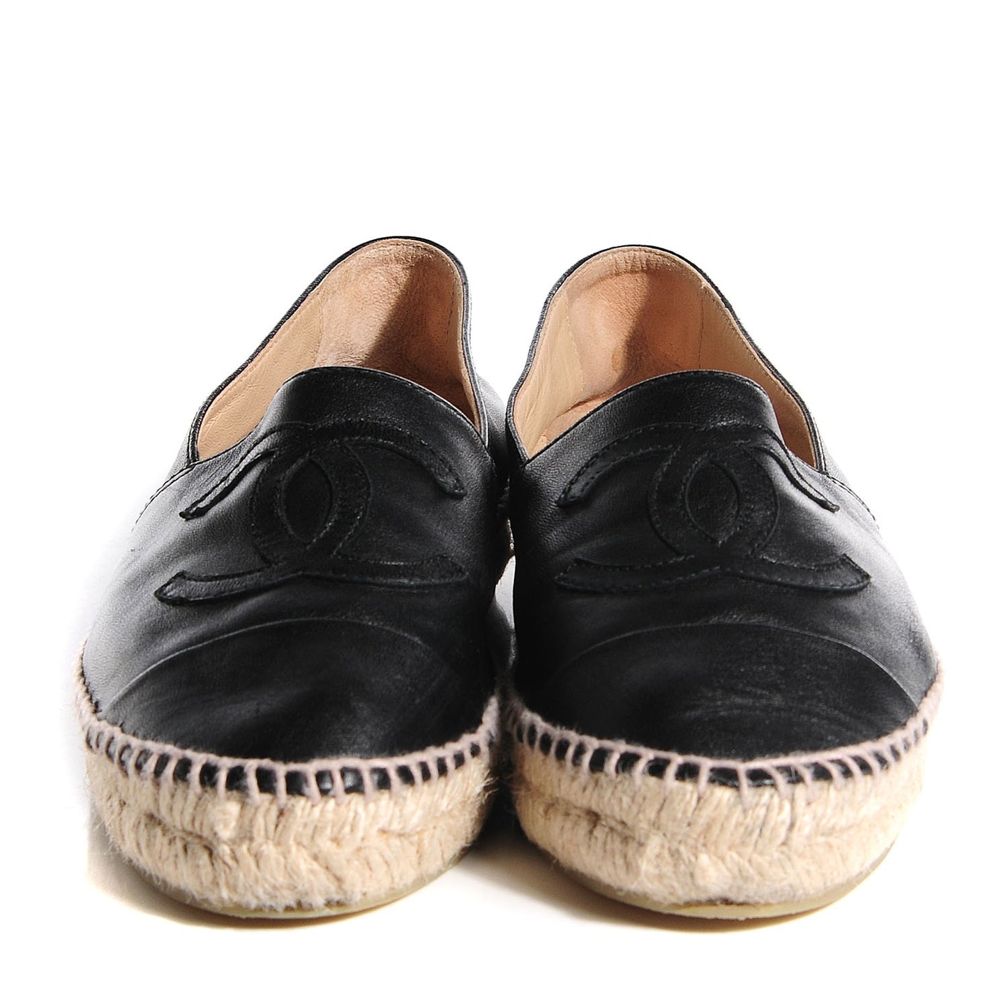 Lambskin CC Espadrilles 38 Black