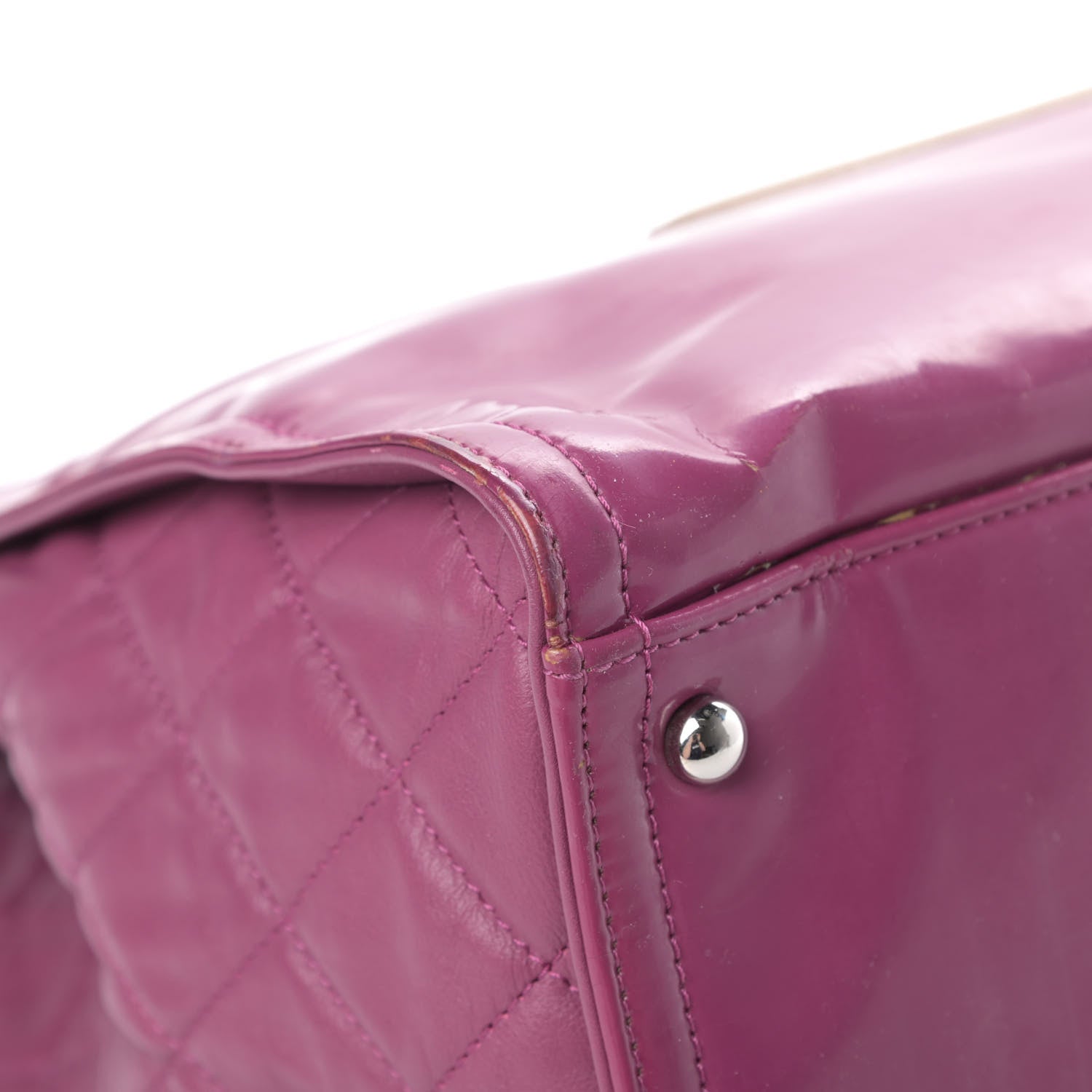 Chanel Vinyl Lipstick Tote Purple 9 of 20