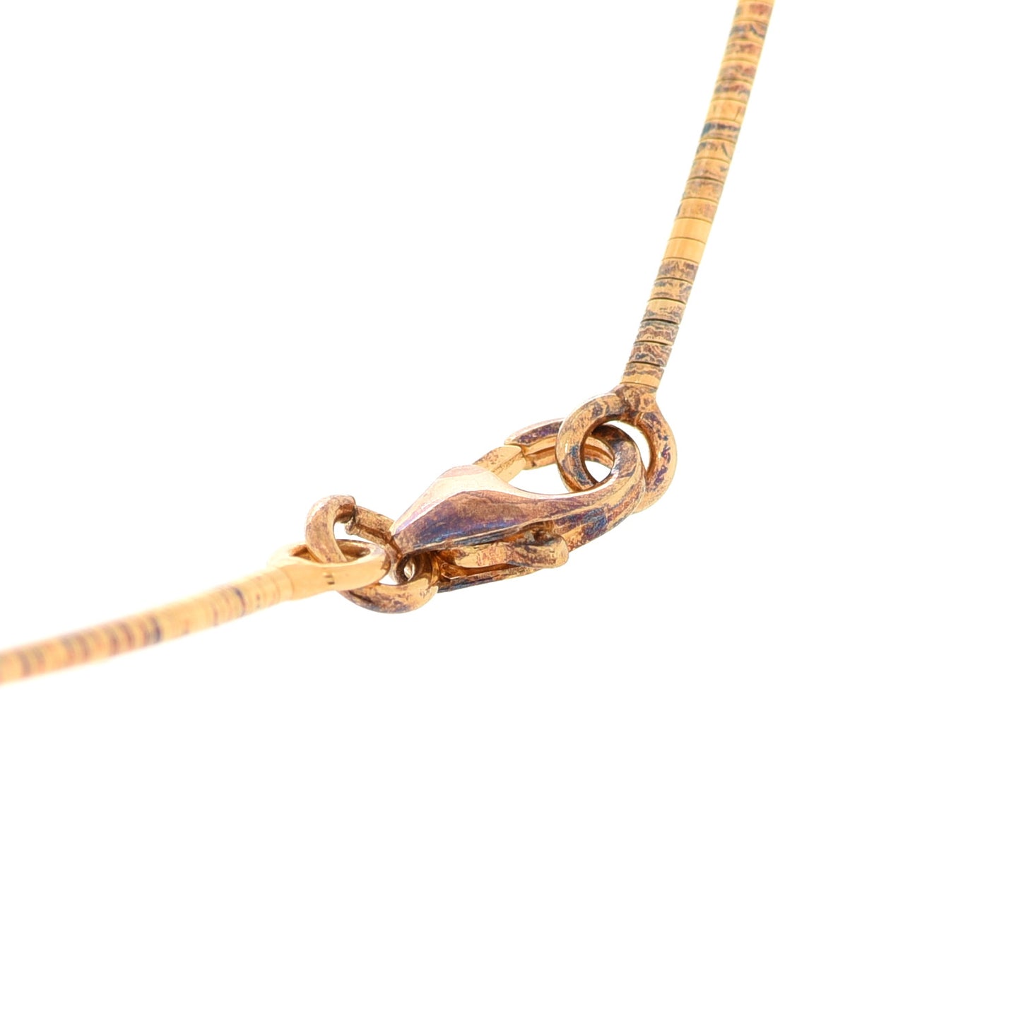 Lacquered Gold Pop H Pendant Necklace Jade