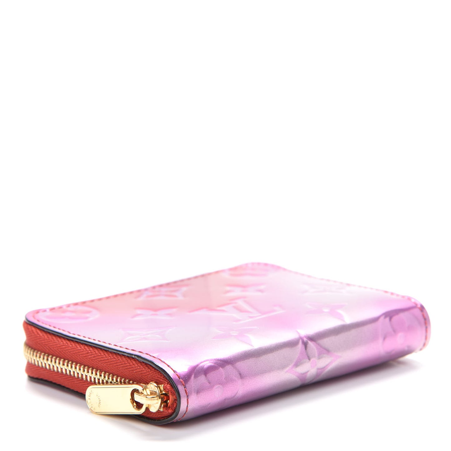 Metallic Vernis Degrade Zippy Coin Purse Pink Red