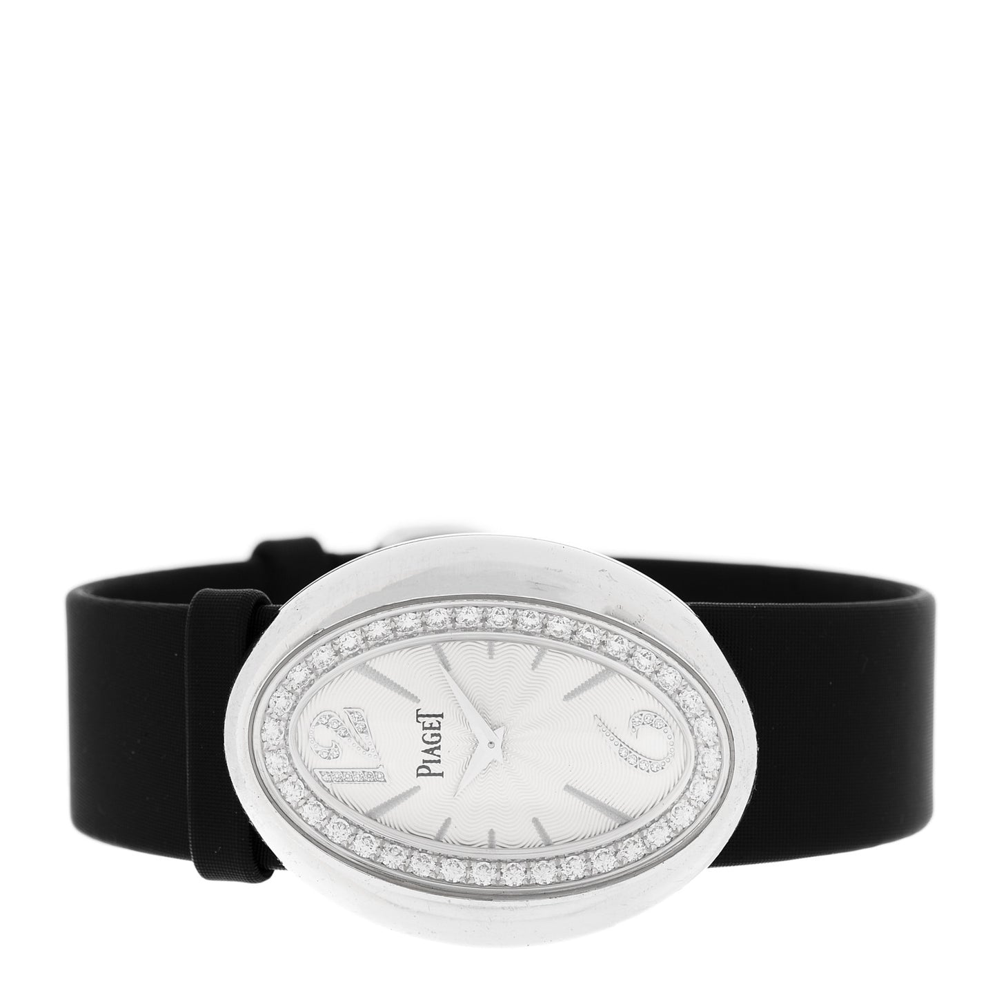 18K White Gold Satin Diamond Bezel 31mm Limelight Magic Hour Quartz Watch