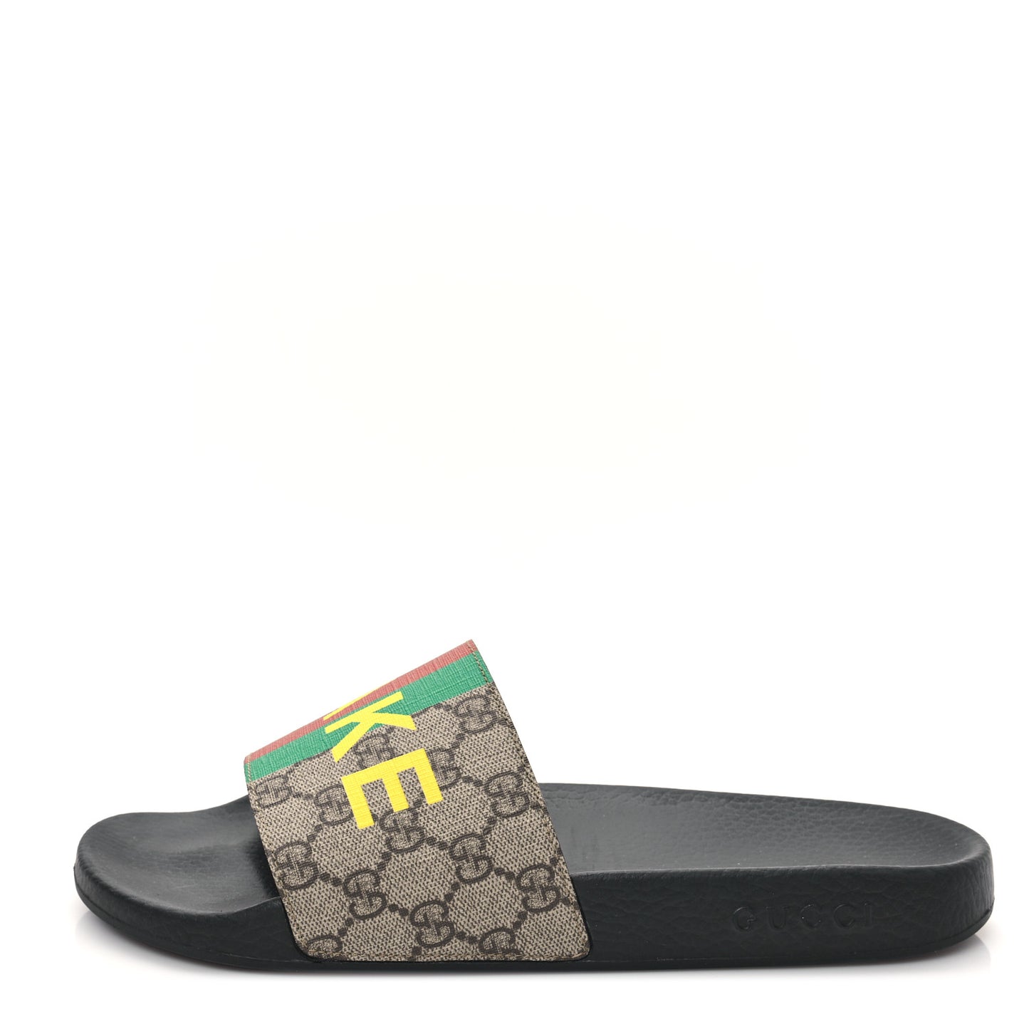 GG Supreme Monogram Fake/Not Mens Slide Sandals 10 Beige Ebony