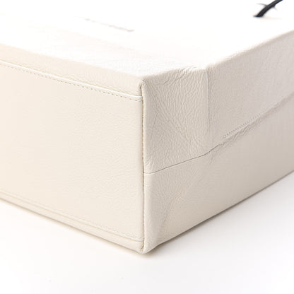 Balenciaga Calfskin Logo Medium Shopping Tote White 10 of 11