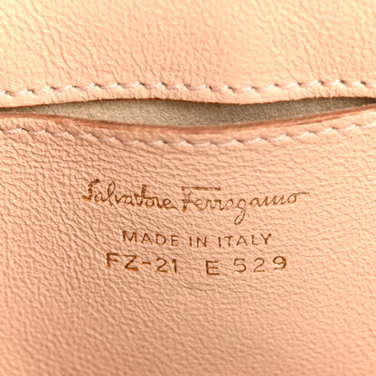 Salvatore Ferragamo Grained Calfskin Small Sofia Satchel White Brown 7 of 15
