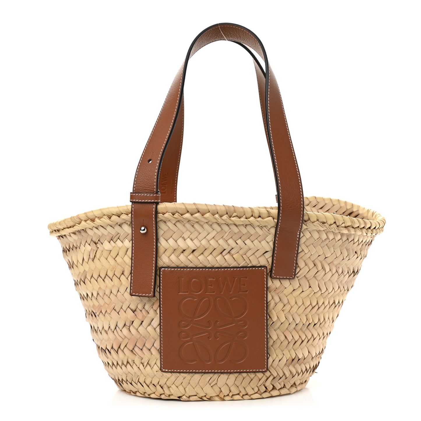 Raffia Small Basket Tote Bag Natural Tan