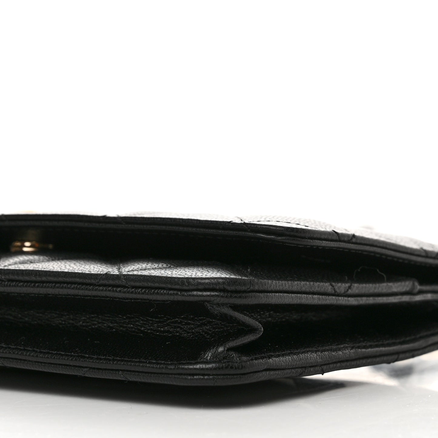 Goatskin Quilted Quilted Like A Wallet Wallet On Chain WOC Black