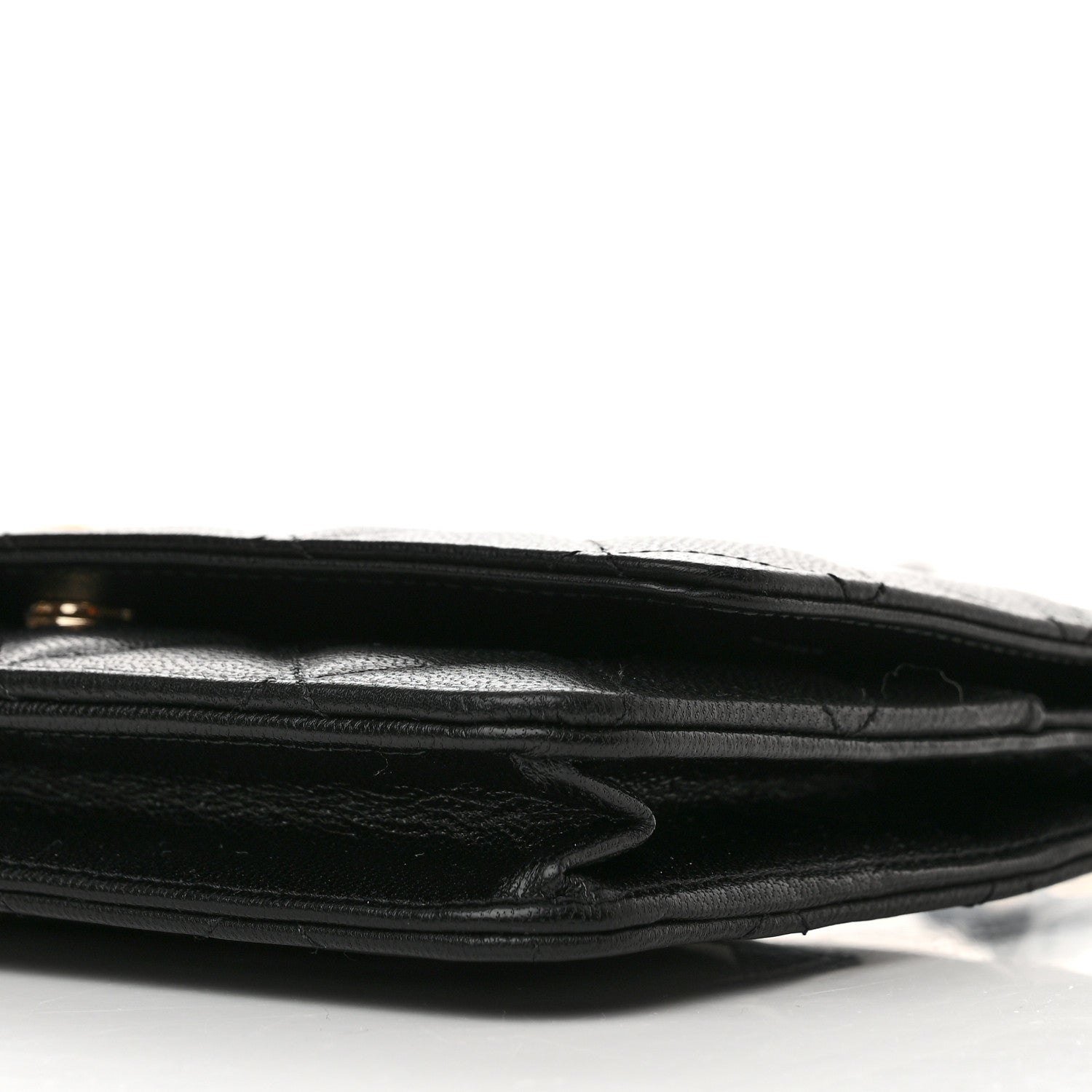 Chanel Goatskin Quilted Quilted Like A Wallet Wallet On Chain WOC Black 11 of 12