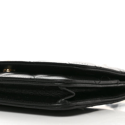 Chanel Goatskin Quilted Quilted Like A Wallet Wallet On Chain WOC Black 11 of 12