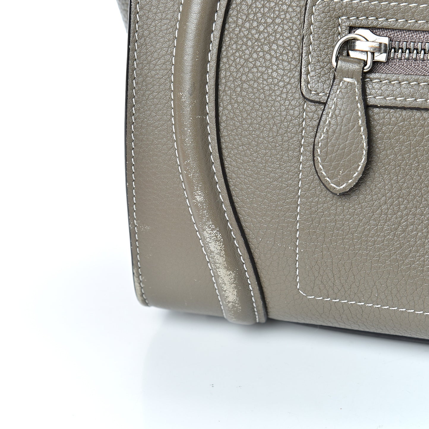 Drummed Calfskin Micro Luggage Souris