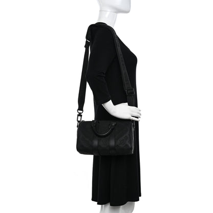 Louis Vuitton Monogram Taurillon Keepall Bandouliere 25 Black 2 of 10