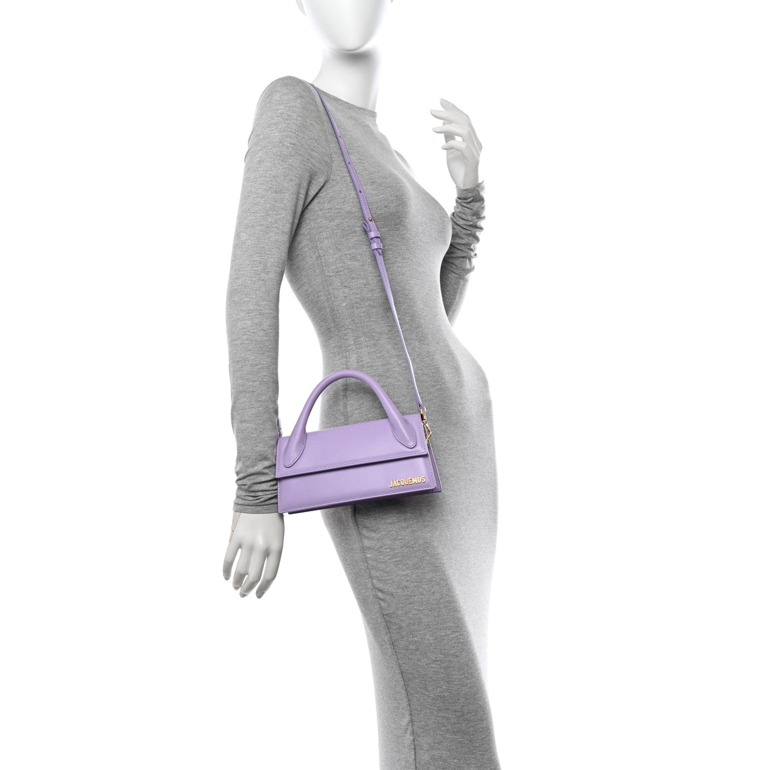 Jacquemus Smooth Calfskin Le Chiquito Long Lilac 2 of 13