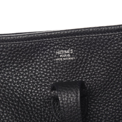 Hermes Taurillon Clemence Evelyne III PM Black 8 of 10