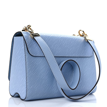 Louis Vuitton Epi Twist Monogram Flower Chain Shoulder Bag MM Blue 2 of 6