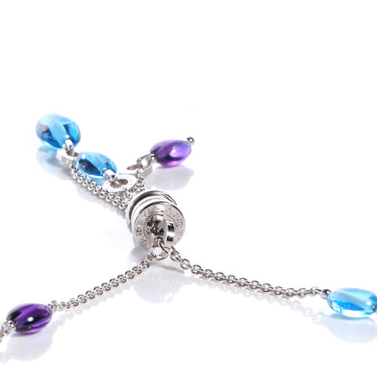 Bulgari BVLGARI 18K White Gold Amethyst Blue Topaz B.Zero1 Necklace 5 of 7