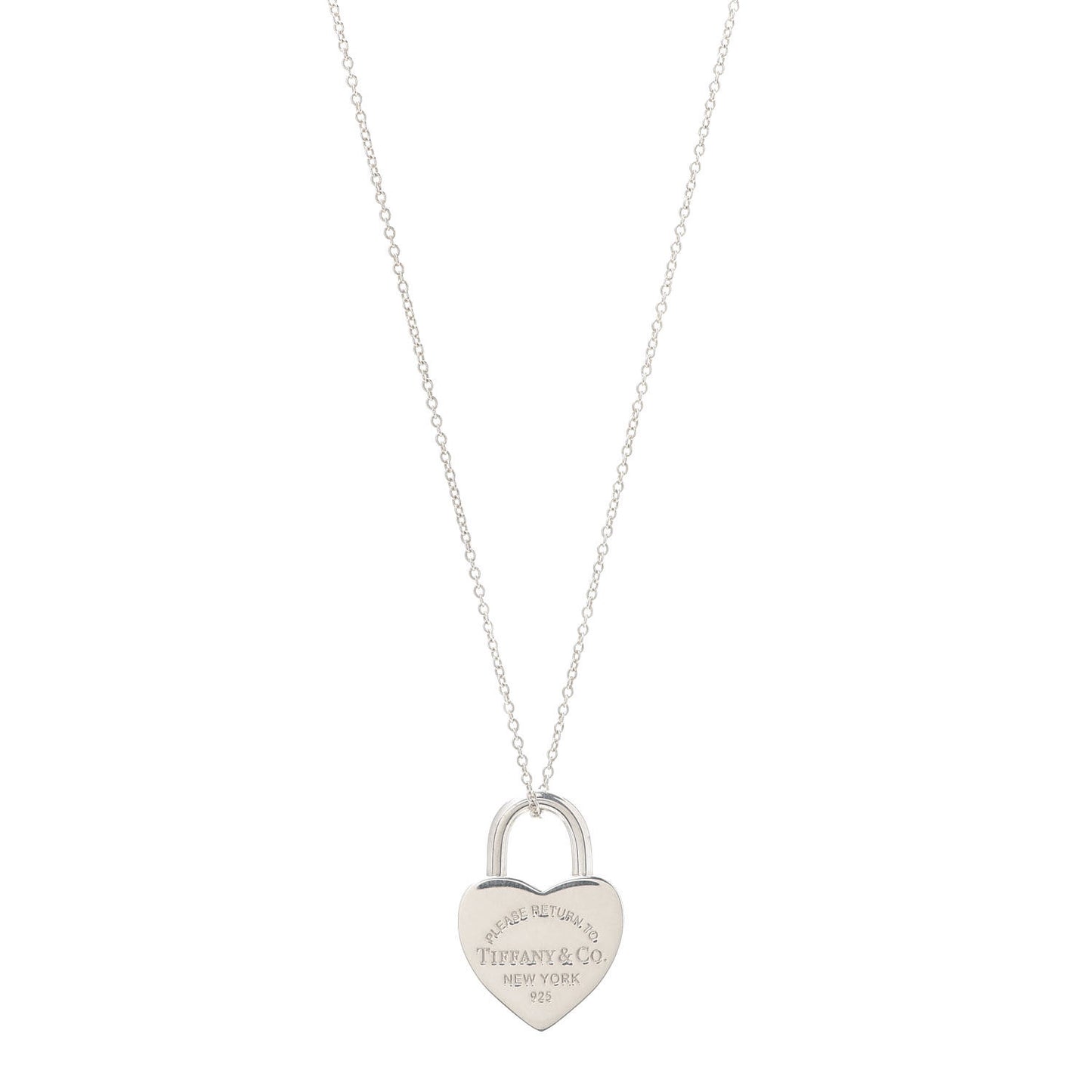 Sterling Silver Return to Heart Lock Pendant Necklace