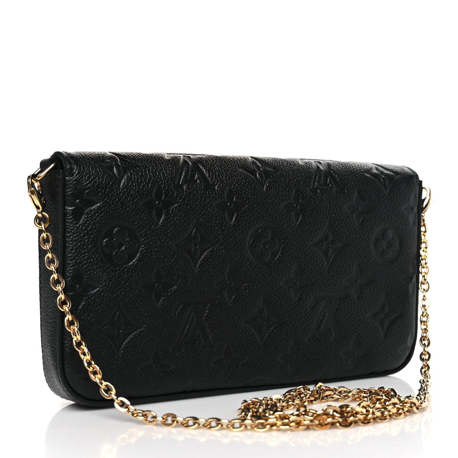 Louis Vuitton Empreinte Pochette Felicie Chain Wallet Black 3 of 9