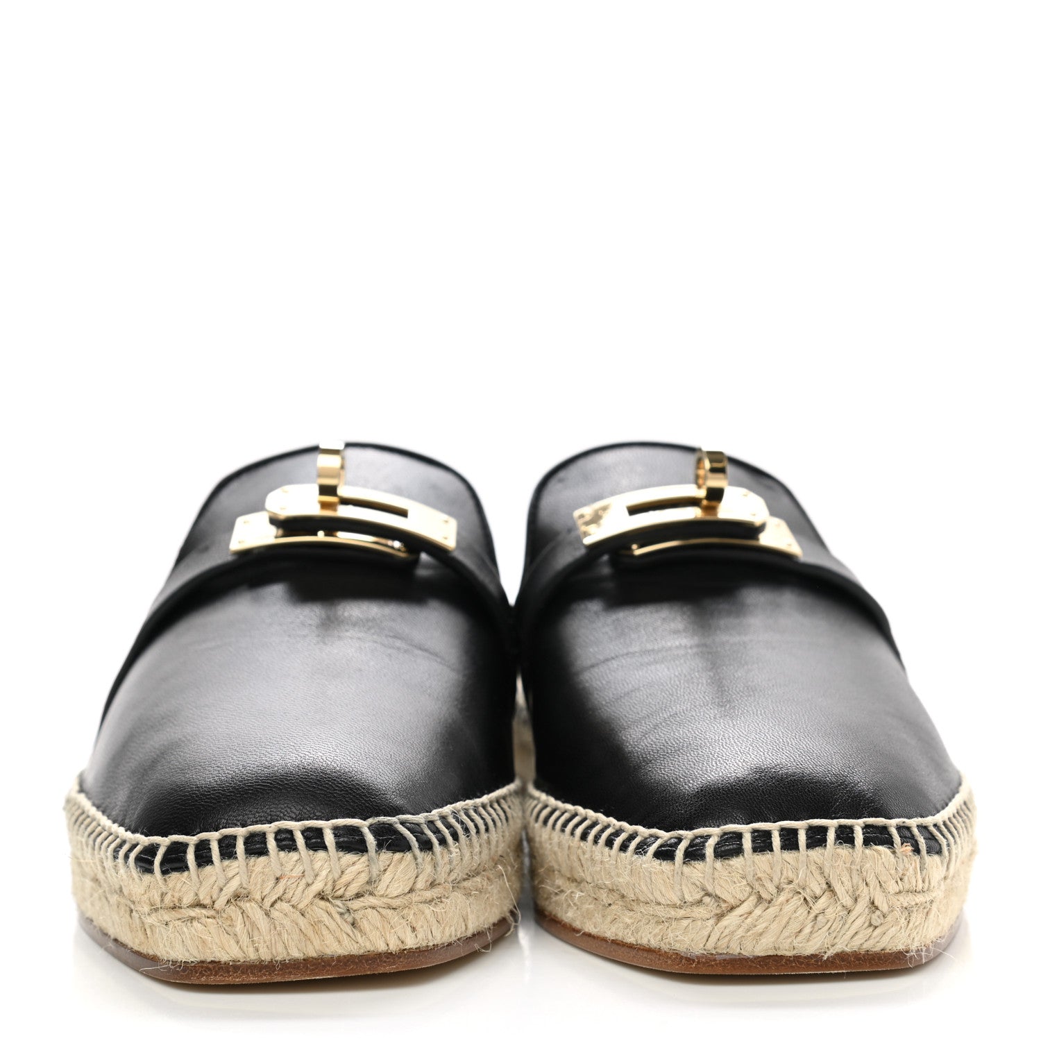 Hermes Goatskin Feria Espadrille 35 Black 2 of 9
