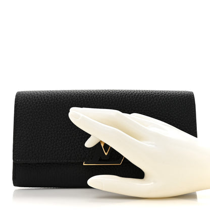 Louis Vuitton Taurillon Capucines Wallet Black 2 of 8