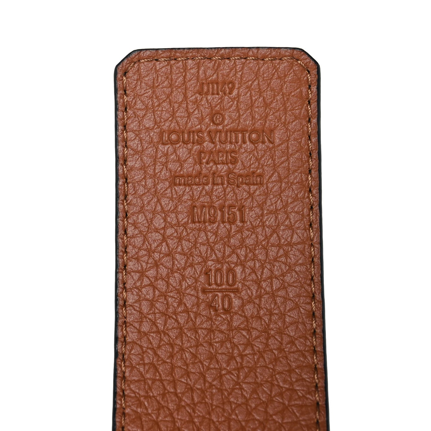 Calfskin 30mm LV Initiales Belt 100 40 Black