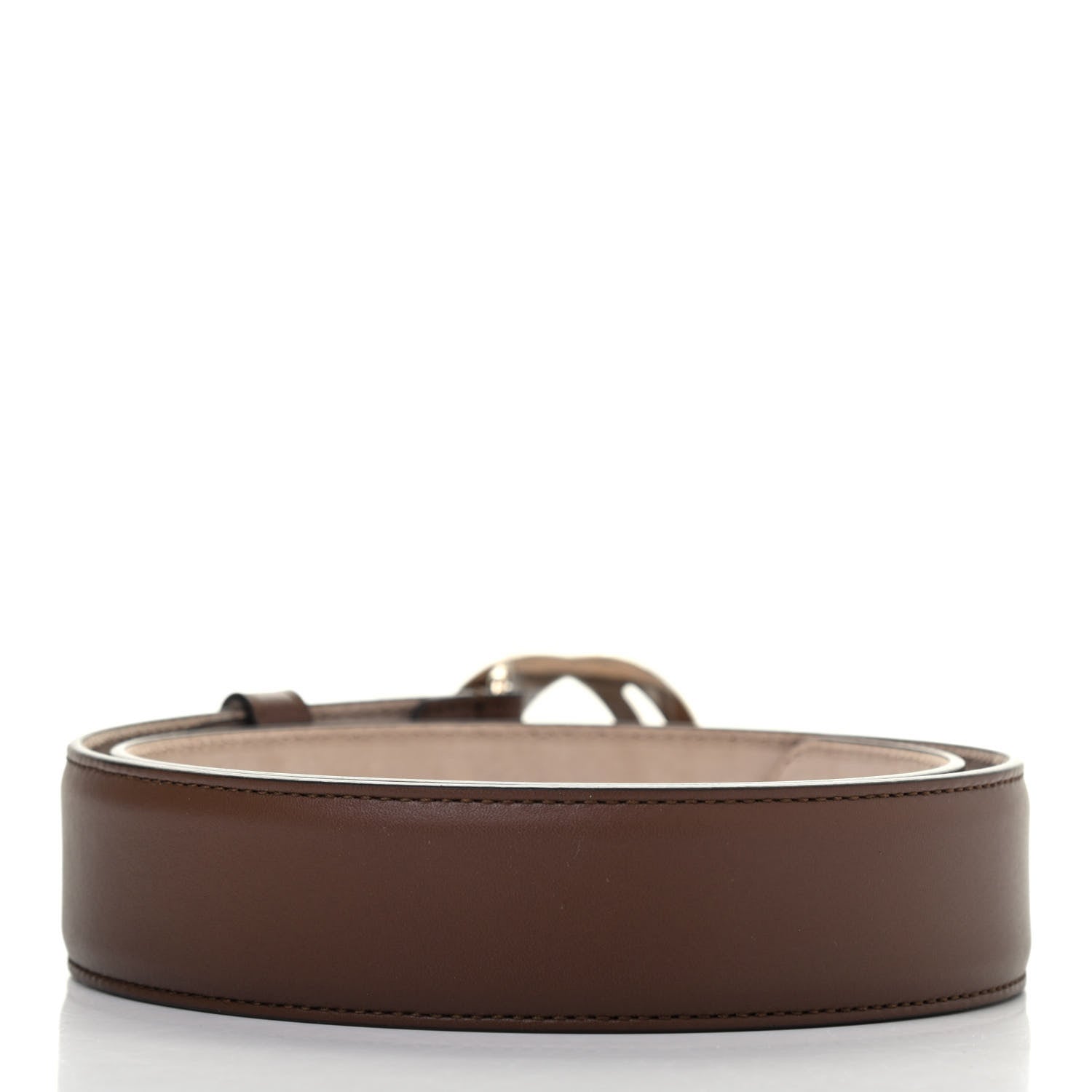 Gucci Calfskin Interlocking G 37mm Belt 75 30 Nut Brown 2 of 4