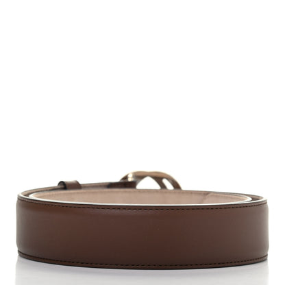 Gucci Calfskin Interlocking G 37mm Belt 75 30 Nut Brown 2 of 4