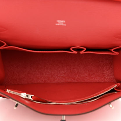 Hermes Taurillon Clemence Jypsiere 28 Rouge Tomate 5 of 13