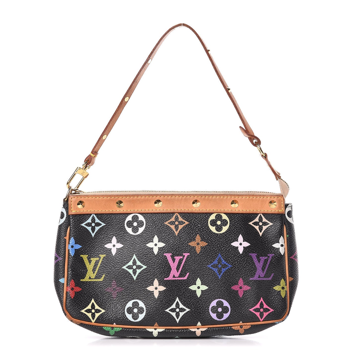 Monogram Multicolor Pochette Accessories Black