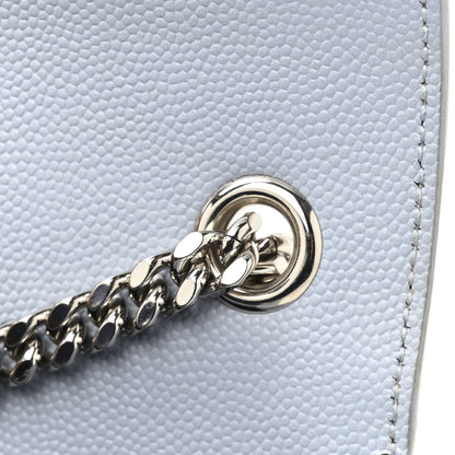 Saint Laurent Grain De Poudre Small Monogram Kate Satchel Sky Blue 13 of 19