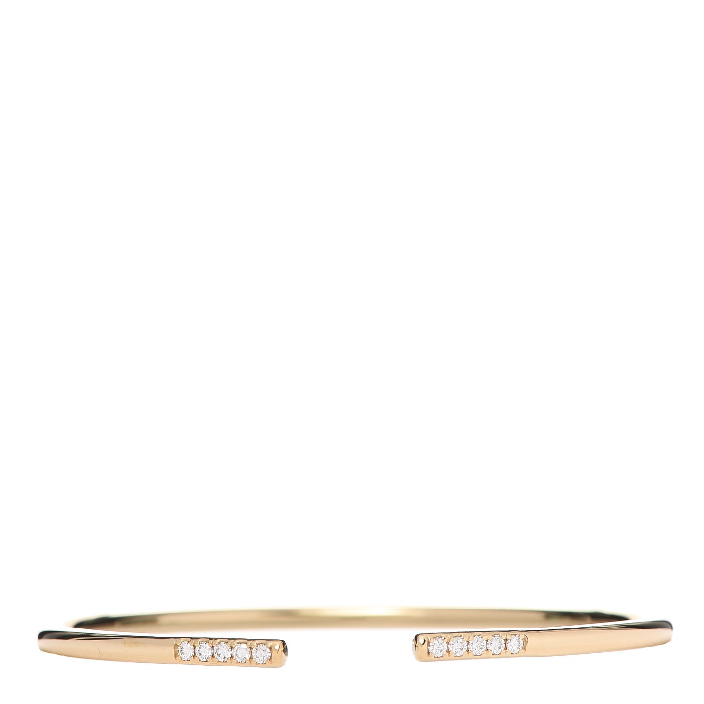 18K Yellow Gold Diamond Metro Wire Bracelet