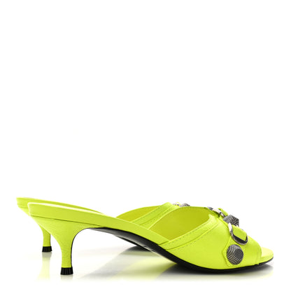 Balenciaga Agneau Arena Cagole 50mm Slide Sandals 36.5 Fluo Yellow 4 of 10