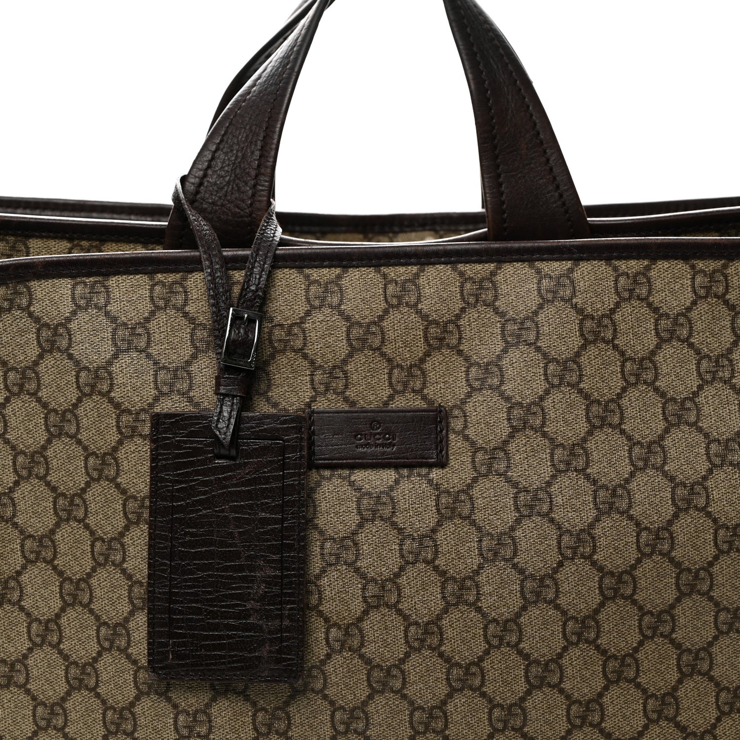 GG Plus Monogram Travel Bag Dark Brown