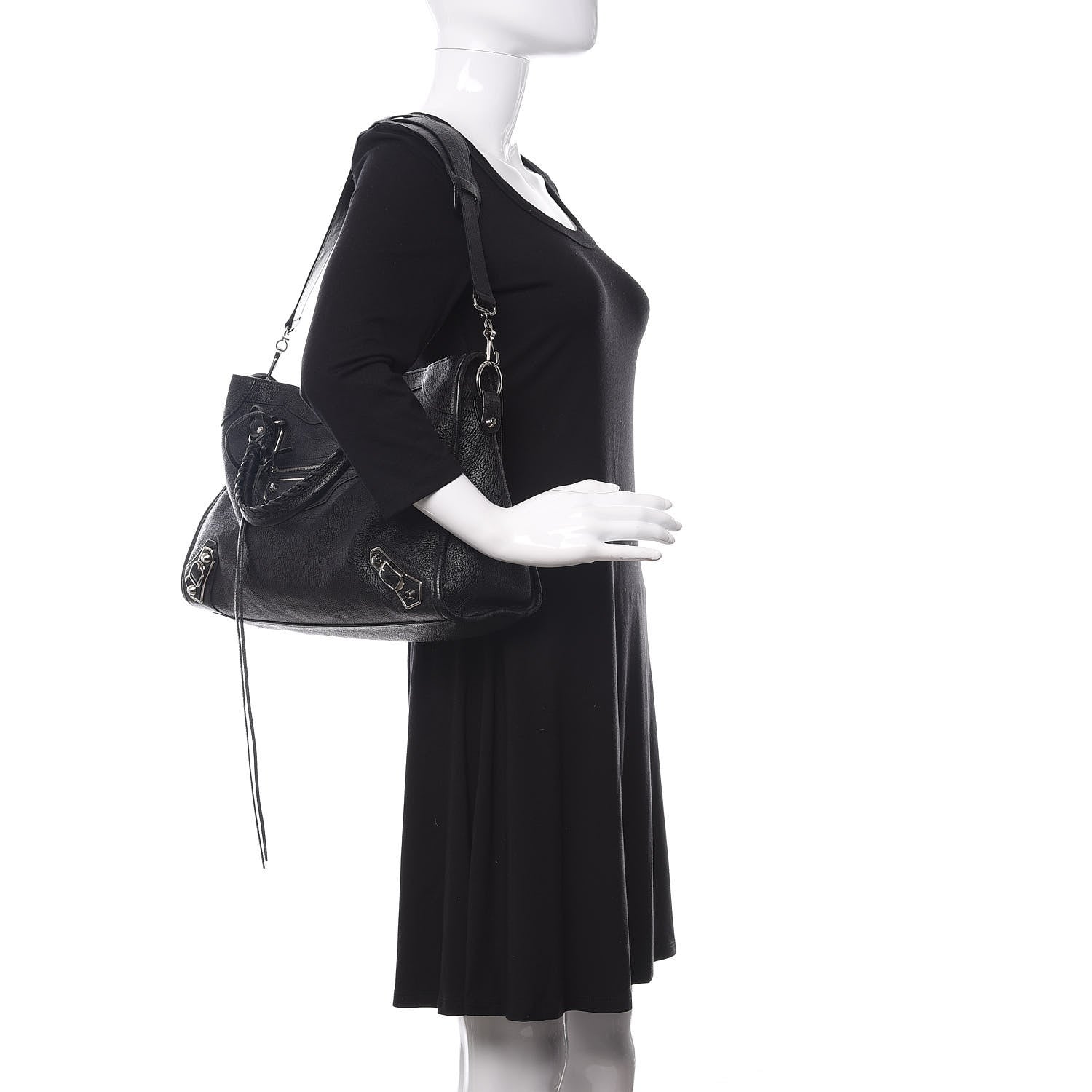 Balenciaga Chevre Silver Metallic Edge Hardware City Black 2 of 11