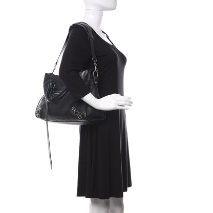 Balenciaga Chevre Silver Metallic Edge Hardware City Black 2 of 11