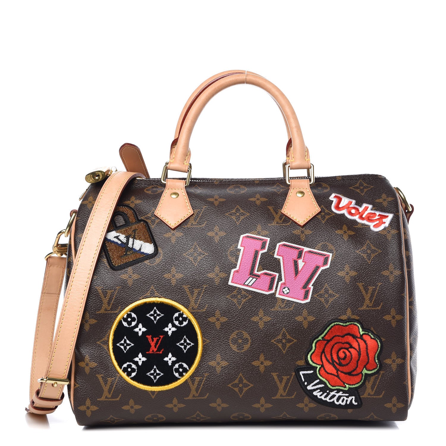 Louis Vuitton Monogram Patches Speedy Bandouliere 30 1 of 13