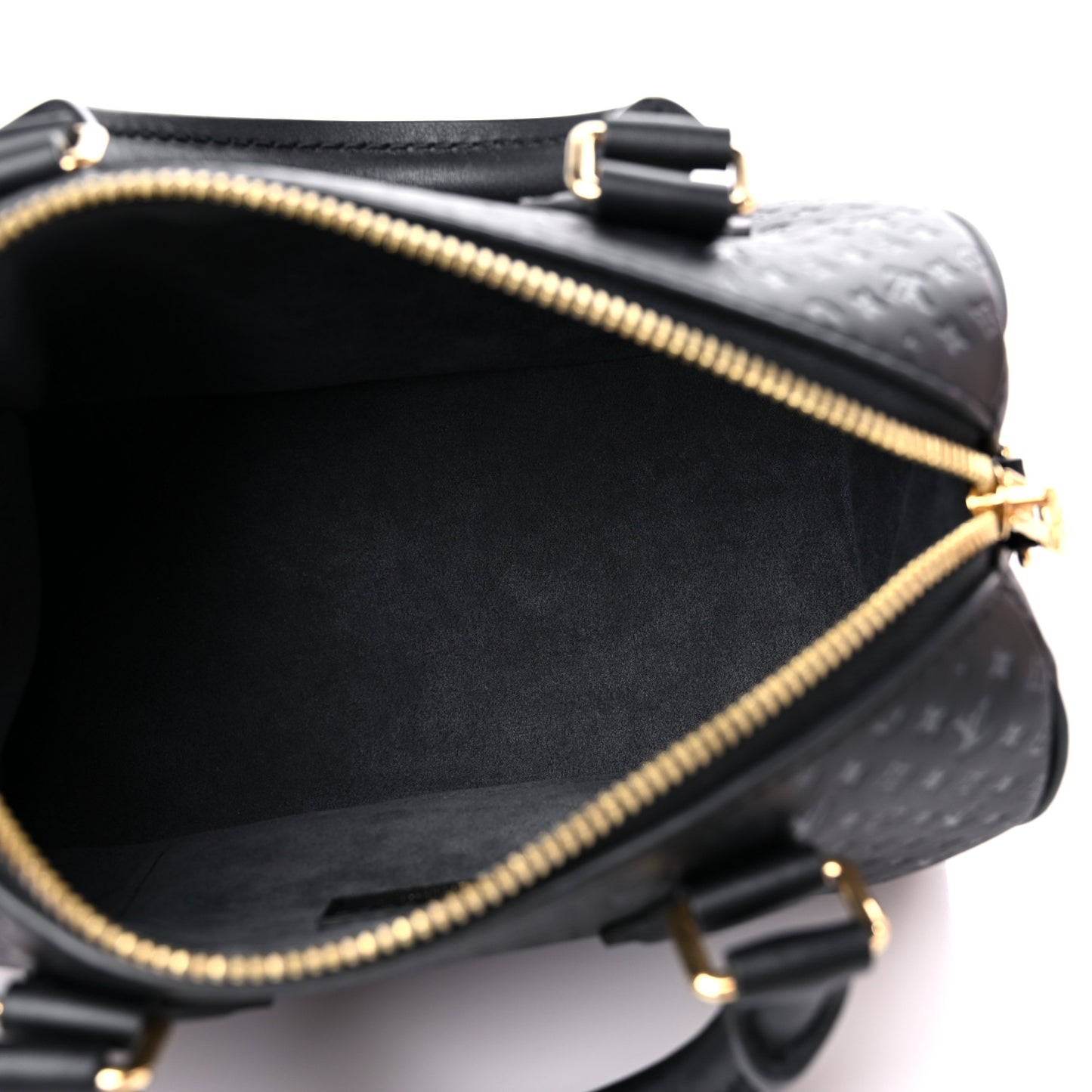Calfskin Nanogram Embossed Speedy 20 Black