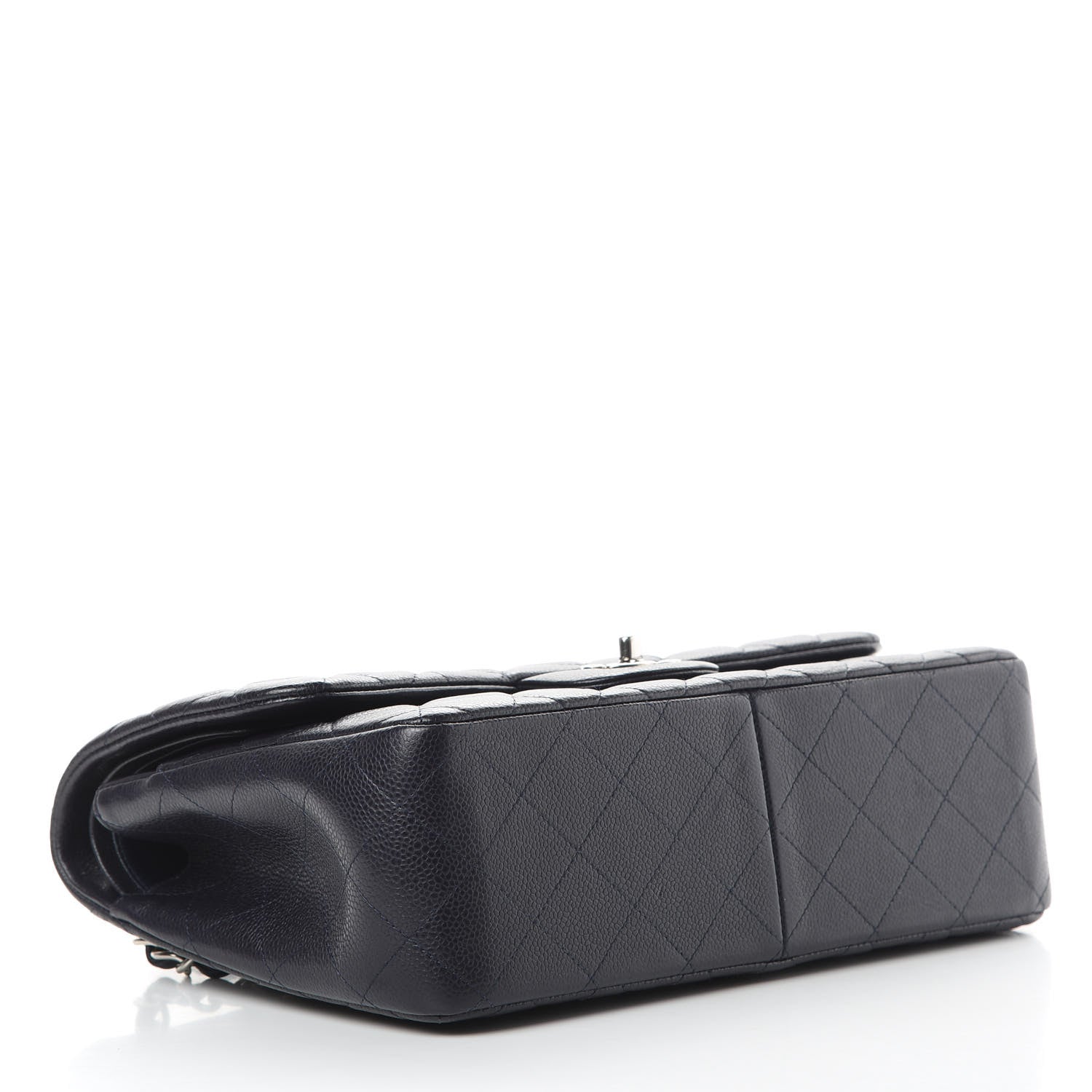 Chanel Caviar Quilted Jumbo Double Flap Navy Blue 4 of 12