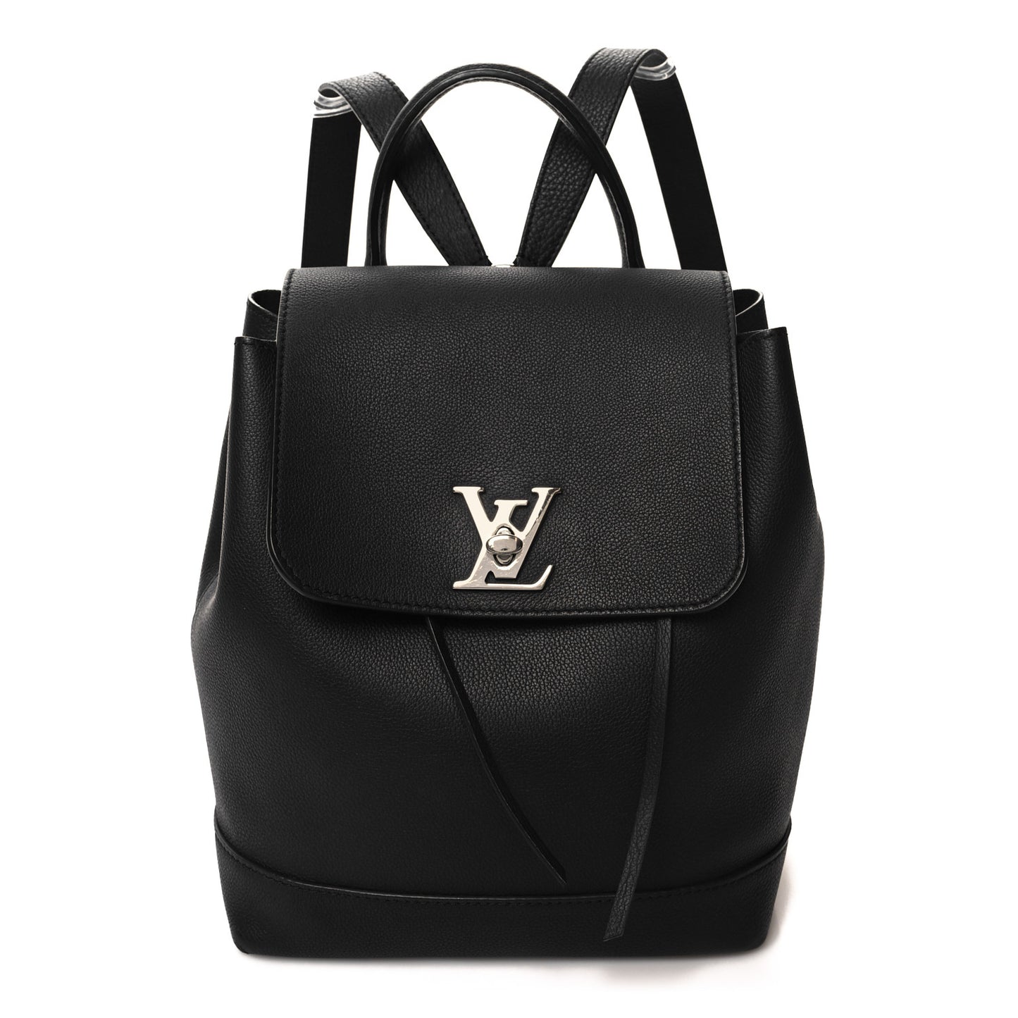 Calfskin Lockme Backpack Black