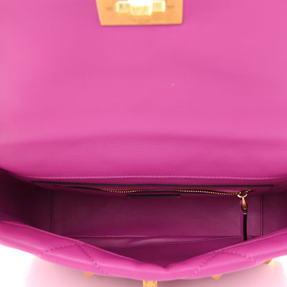 Valentino Garavani Nappa Large Roman Stud Shoulder Bag Radiant Orchid 4 of 8