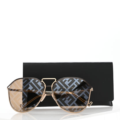 Fendi Metal Aviator Sunglasses FFM0071/S Gold 8 of 9