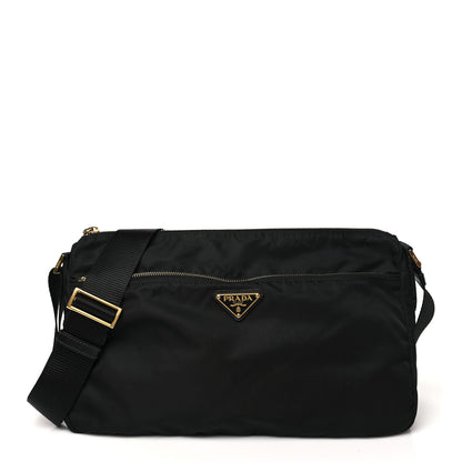 Prada Nylon Vela Colour Messenger Bag Black 1 of 10