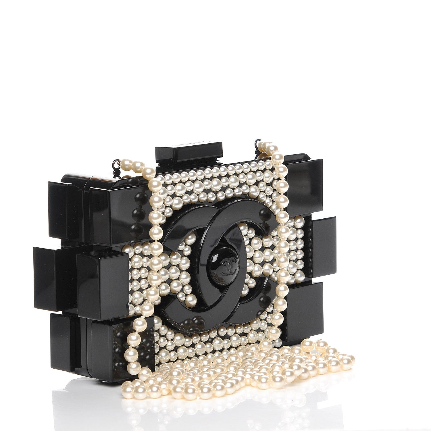 Chanel Pearl Boy Brick Lego Clutch Black 4 of 8