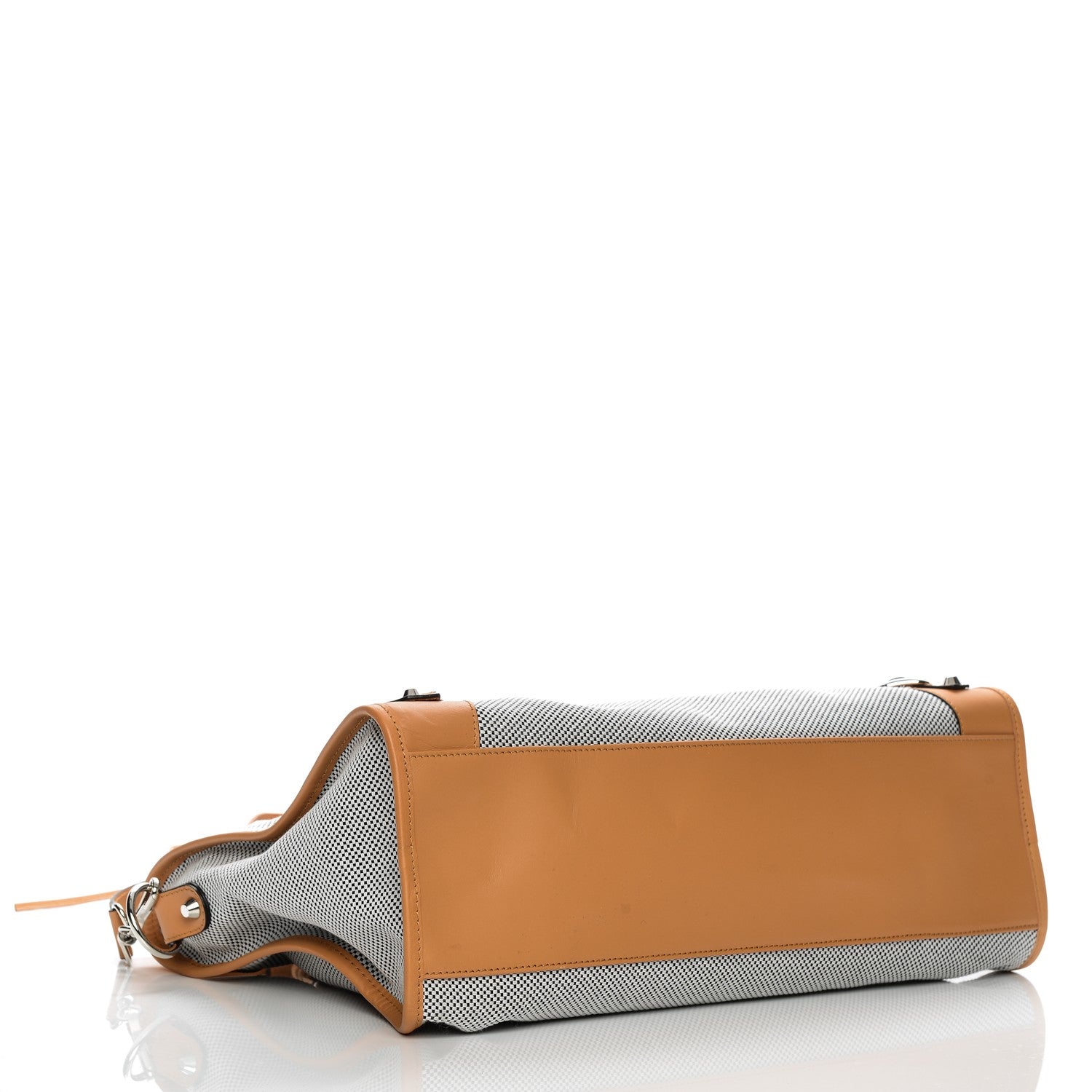 Balenciaga Calfskin Twill Perforated Classic Hardware City Tan 4 of 7