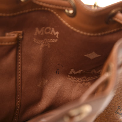 MCM Visetos Essential Drawstring Bucket Bag Cognac 8 of 13