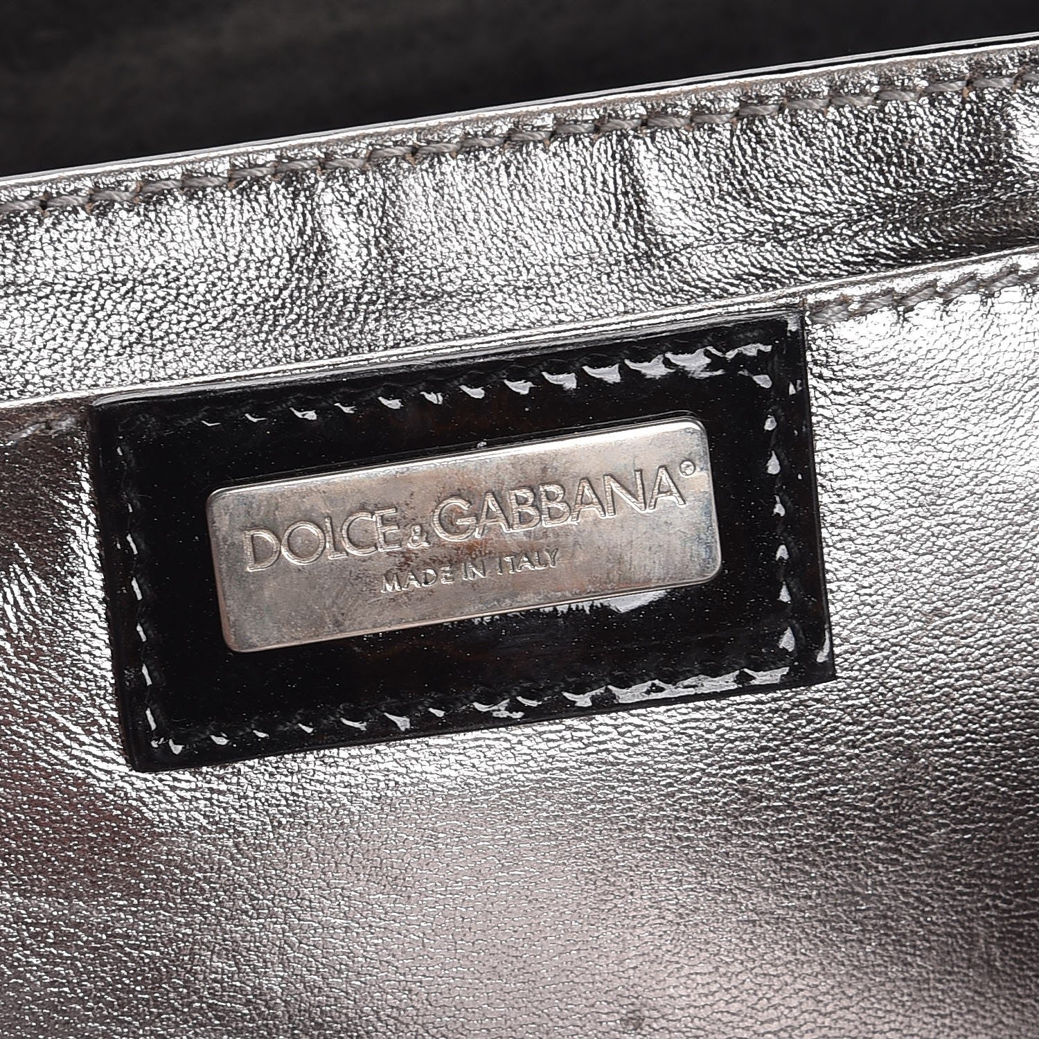Dolce & Gabbana Patent Crystal Clutch Black 6 of 6