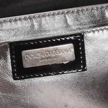 Dolce & Gabbana Patent Crystal Clutch Black 6 of 6