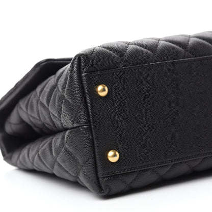 Chanel Caviar Quilted Medium Coco Handle Flap Black 6 of 10
