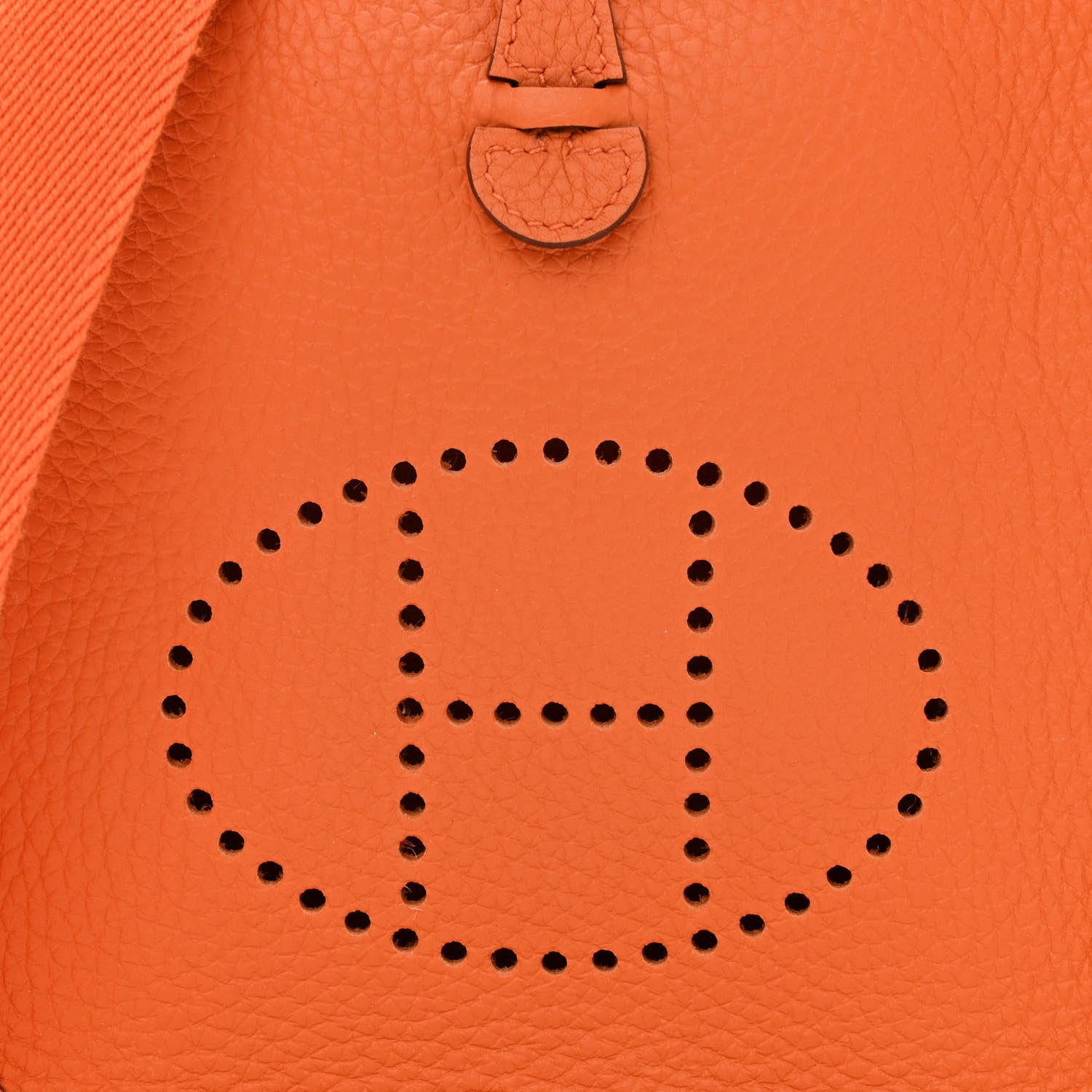 Hermes Taurillon Clemence Evelyne TPM Orange 8 of 11